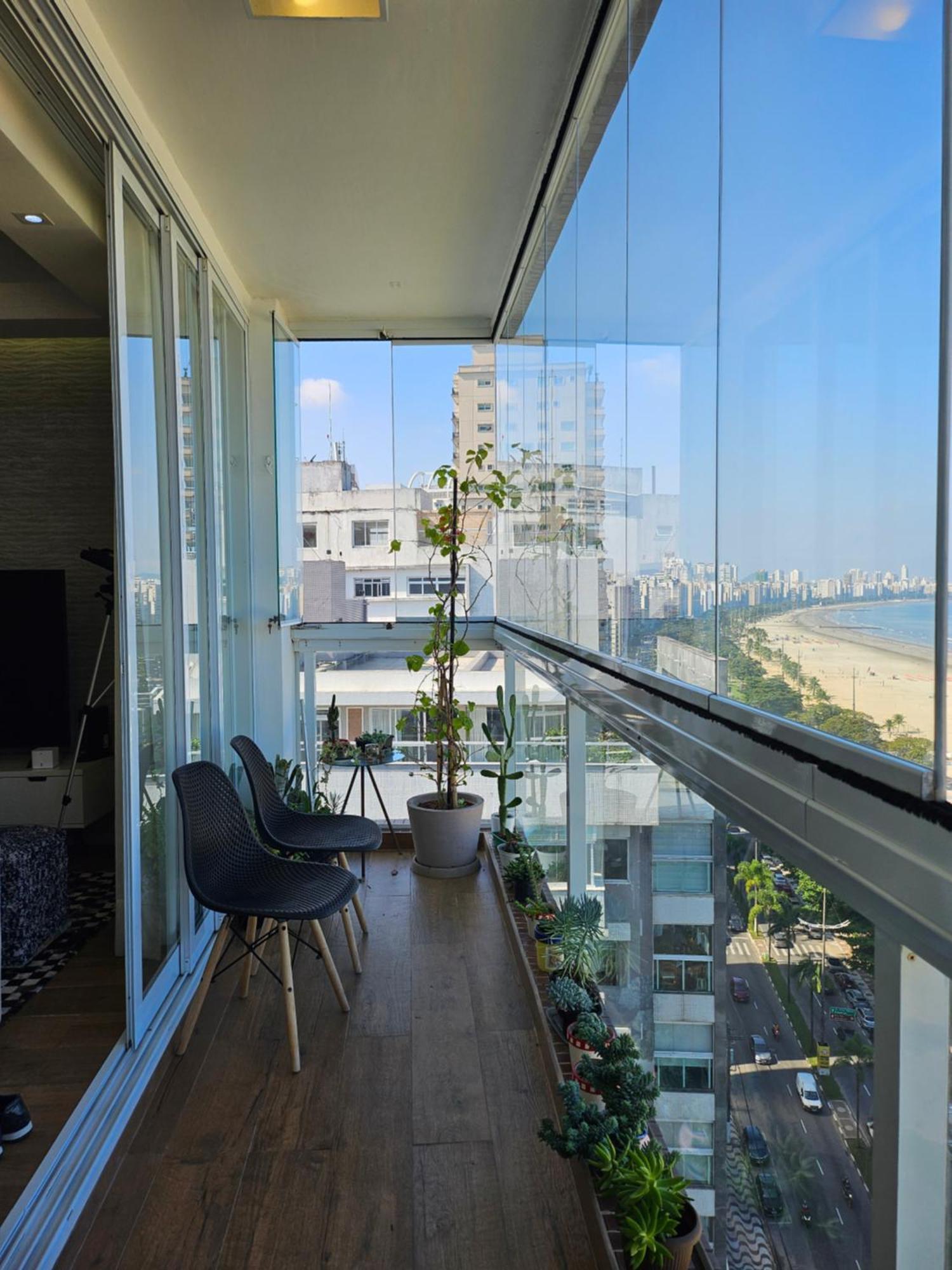Apartamentos Na Praia Do Gonzaga Frente Mar Com Estacionamento Santos  Pokoj fotografie